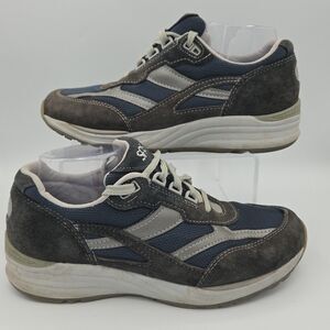SAS Journey Shoes Mens Size 8.5  Blue Leather Mesh Comfort Walking Sneakers
